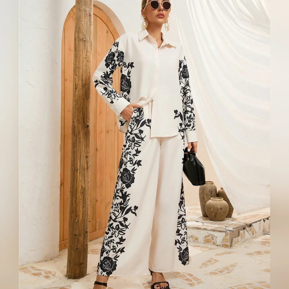 Women'S Printed Two-Piece Set - Picture 2 of 5